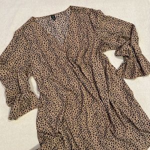 SHEIN V-Neck Leopard Print Dress 3X